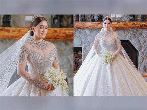 Ara Mina looks regal in her Leo Almodal wedding。